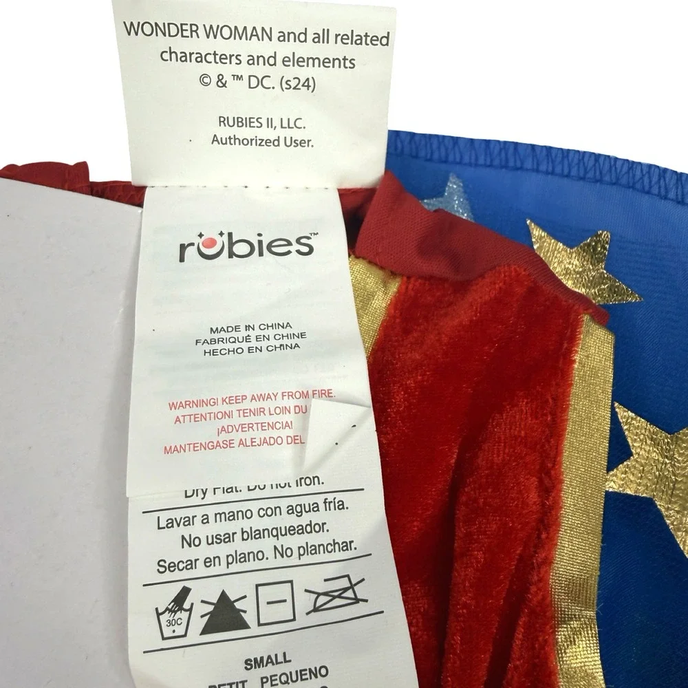 Wonder Woman Girls Adaptive Costume SMALL 6/6X Wheelchair Friendly Rubies NEW
